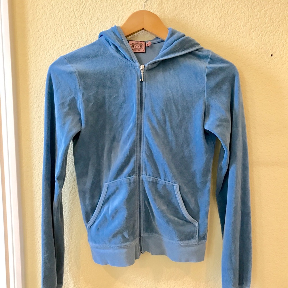Baby blue Juicy Couture Velour Jacket (Small)